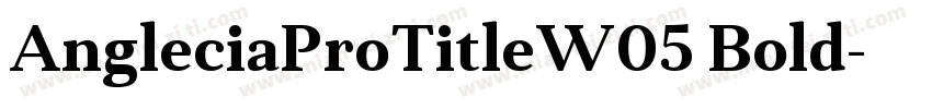 AngleciaProTitleW05 Bold字体转换